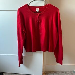 A New Day Red Button-Up Cardigan